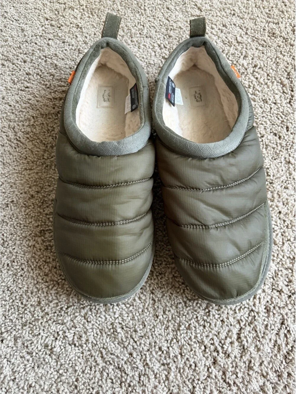 UGG Tasman LTA Slipper Burnt Olive Quilted Shearling 3M Men’s US Size 13 Used